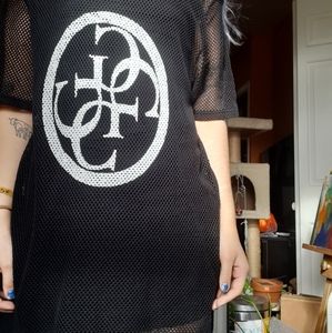 Mesh GUESS Shirt Dress